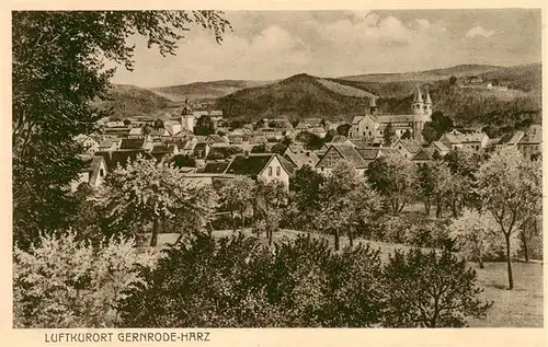 AK / Ansichtskarte  Gernrode_Harz Panorama Gernrode Harz