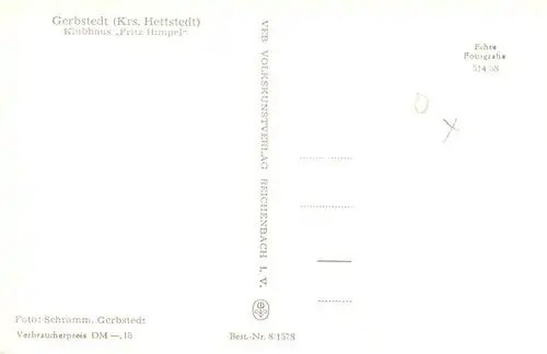 AK / Ansichtskarte 73898269 Gerbstedt Klubhaus Fritz Himpel Gerbstedt