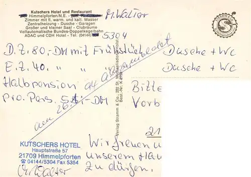 AK / Ansichtskarte  Himmelpforten_Niederense_Soest Kutschers Hotel und Restaurant Gastraeume Bar 