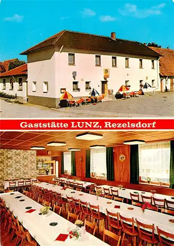 AK / Ansichtskarte 73898312 Rezelsdorf Gaststaette Lunz Speisesaal 