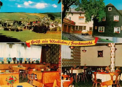 AK / Ansichtskarte  Windheim_Oberfranken Panorama Pension Loeffler Gastraeume Windheim Oberfranken