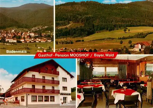 AK / Ansichtskarte  Bodenmais Ortsansicht Panorama Gasthof Pension Mooshof Gaststube Bodenmais