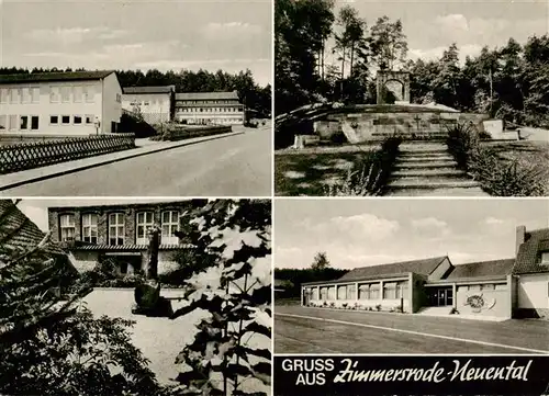 AK / Ansichtskarte  Zimmersrode Mittelpunktschule Ehrenmal Alte Schule Buergerhaus Gemeindeverwaltung Zimmersrode