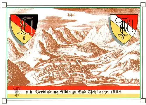 AK / Ansichtskarte  Bad_Ischl_Salzkammergut_AT Verbindung Albia zu Bad Ischl Mittelalterliches Staedtebild 