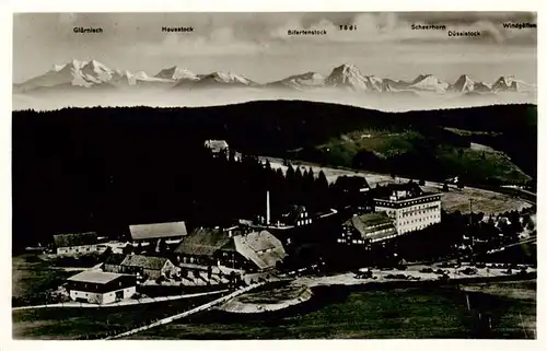 AK / Ansichtskarte  Feldberg_1450m_Schwarzwald Panorama Blick auf Hotel Feldberg und Alpenkette 