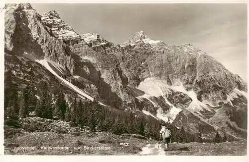 AK / Ansichtskarte  Schwaz_Tirol_AT Karwendelgebirge Blick auf Kaltwasserkar- und Birkkarspitze 