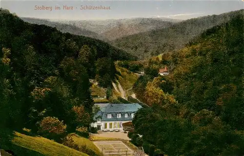 AK / Ansichtskarte  Stolberg_Harz Schuetzenhaus Landschaftspanorama Stolberg Harz