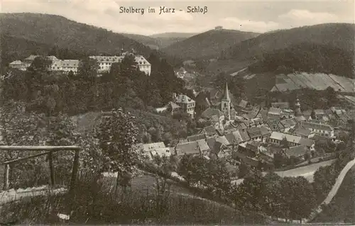 AK / Ansichtskarte  Stolberg_Harz Panorama mit Blick auf das Schloss Stolberg Harz