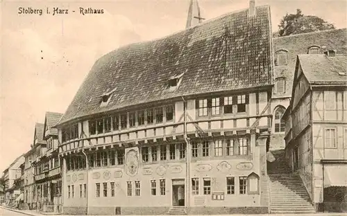 AK / Ansichtskarte  Stolberg_Harz Rathaus Stolberg Harz