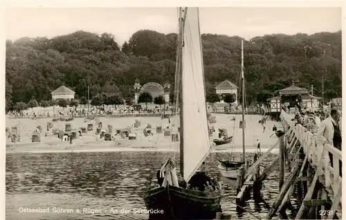 AK / Ansichtskarte  Goehren__Ostseebad_Ruegen An der Seebruecke 