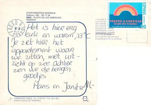 AK / Ansichtskarte  Playa_de_las_Americas_Arona_Tenerife_Islas_Canarias_ES Apartamentos Borinque Piscina 