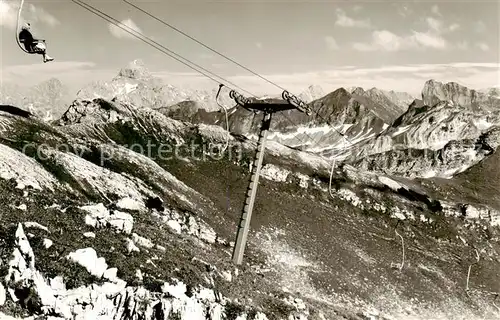 AK / Ansichtskarte  Sessellift_Chairlift_Telesiege Nebelhorn Hochvogel 