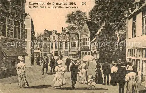 AK / Ansichtskarte  Exposition_Bruxelles_1910 Une rue dans la Bruxelles Kermesse Exposition_Bruxelles_1910