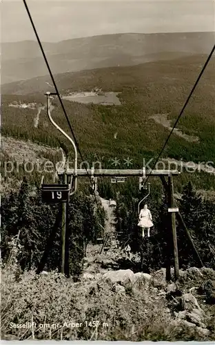 AK / Ansichtskarte  Sessellift_Chairlift_Telesiege Arber Bayer. Wald 