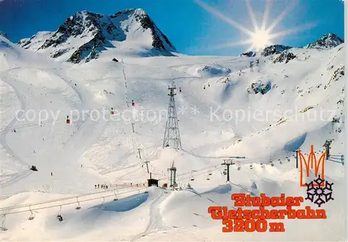 AK / Ansichtskarte  Sessellift_Chairlift_Telesiege Stubaier Gletscherbahn 