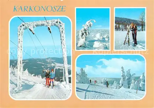 AK / Ansichtskarte  Skilift_Schlepplift_Remontees-Mecaniques Karkonosze 