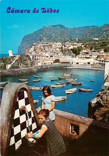 AK / Ansichtskarte  Camara_de_Lobos_Madeira_Portugal Brunnen Blick auf den Hafen 