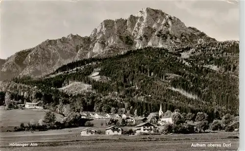 AK / Ansichtskarte  Aufham_Anger Hoelbinger Alm mit Hochstaufen Aufham Anger