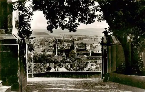 AK / Ansichtskarte  Fulda Weg zum Kloster Frauenberg mit Stadtblick Fulda