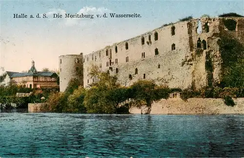 AK / Ansichtskarte  Halle__Saale Die Moritzburg Wasserseite 