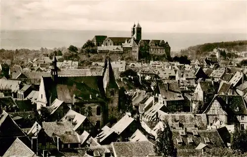 AK / Ansichtskarte 73898770 Quedlinburg Panorama Schloss Quedlinburg