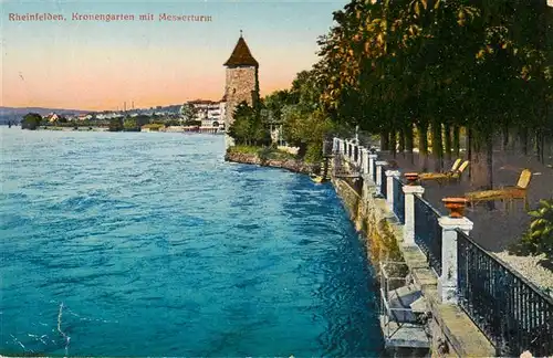 AK / Ansichtskarte  Rheinfelden_AG Kronengarten mit Messerturm Rheinfelden AG