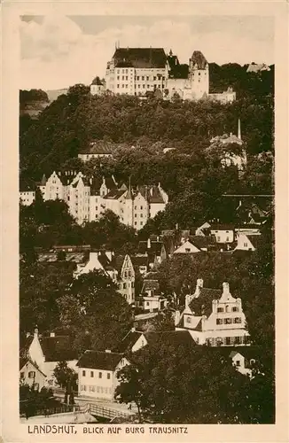 AK / Ansichtskarte  Landshut__Isar Blick auf Burg Trausnitz 