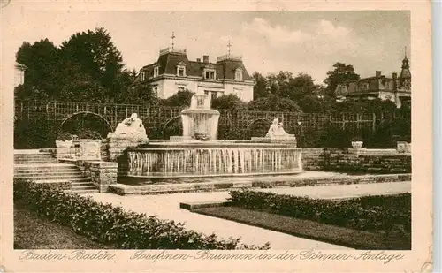 AK / Ansichtskarte  Baden-Baden Josefinen Brunnen in der Goenner Anlage Baden-Baden