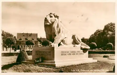 AK / Ansichtskarte  Lahr_Baden Ehrenmal des Inf Rgt Nr 109 Lahr_Baden