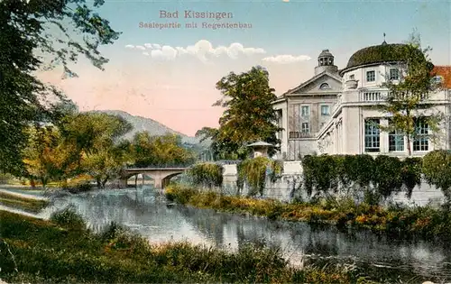 AK / Ansichtskarte  Bad_Kissingen Saalepartie mit Regentenbau Bad_Kissingen