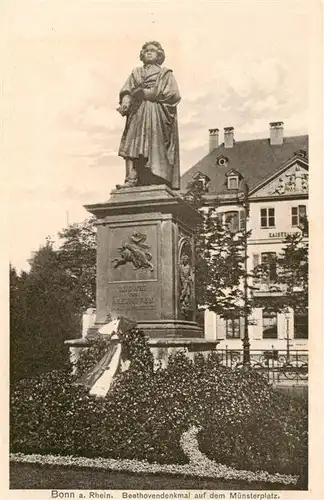 AK / Ansichtskarte  Bonn_Rhein Beethovendenkmal auf dem Muensterplatz Bonn_Rhein