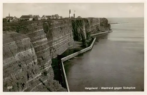 AK / Ansichtskarte  Helgoland Weststrand mit Suedspitze Helgoland