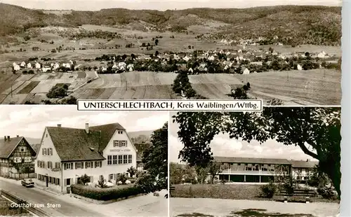 AK / Ansichtskarte 73898867 Unterschlechtbach Panorama Gasthof zum Stern Schule Unterschlechtbach