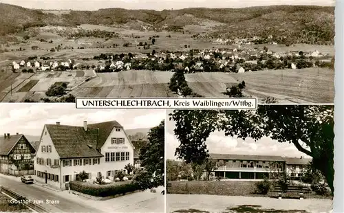 AK / Ansichtskarte  Unterschlechtbach Panorama Gasthof zum Stern Schule Unterschlechtbach