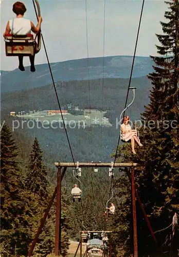 AK / Ansichtskarte  Sessellift_Chairlift_Telesiege Grosser Arber Bayerischer Wald Zwercheck 