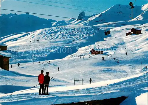 AK / Ansichtskarte  Skilift_Schlepplift_Remontees-Mecaniques Arosa Carmennalift Emsla 