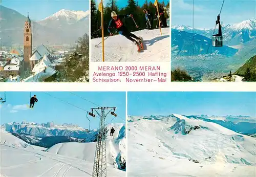 AK / Ansichtskarte  Sessellift_Chairlift_Telesiege Merano Avelengo 