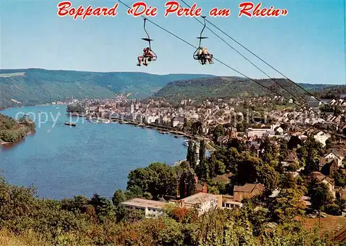 AK / Ansichtskarte  Sessellift_Chairlift_Telesiege Boppard Die Perle am Rhein 