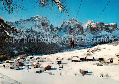 AK / Ansichtskarte 73898966 Sessellift_Chairlift_Telesiege Dolomiti Val Badia Colfosco 