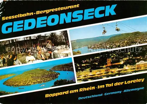 AK / Ansichtskarte  Sessellift_Chairlift_Telesiege Boppard am Rhein Gedeonseck 
