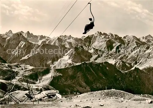 AK / Ansichtskarte  Sessellift_Chairlift_Telesiege Nebelhorn 