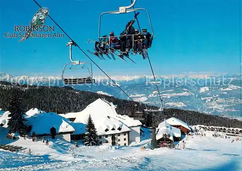 AK / Ansichtskarte  Sessellift_Chairlift_Telesiege Kaernten Austria Robinson Club Schianitzen Alm 