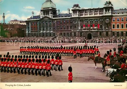 AK / Ansichtskarte  Leibgarde_Wache_Life_Guards Trooping the Colour London  