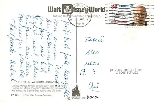 AK / Ansichtskarte 73899031 Disney_World Mickey Mouse  Disney World