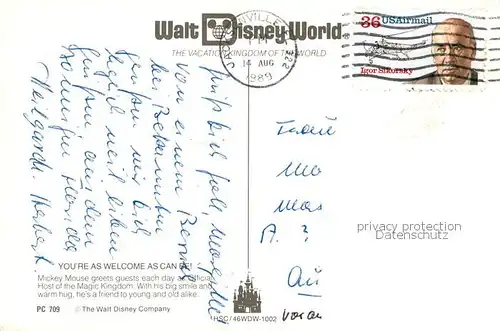 AK / Ansichtskarte  Disney_World Mickey Mouse  Disney World