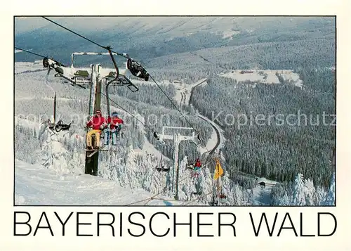 AK / Ansichtskarte  Sessellift_Chairlift_Telesiege Bayerischer Wald Grosser Arber oesser  