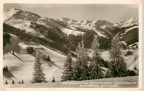 AK / Ansichtskarte  Rangiswangerhorn_Ofterschwang mit Riedbergerhorn Dreifahnenkopf und Blaicherhorn 