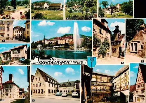 AK / Ansichtskarte 73899119 Ingelfingen Brunnen Minigolf Kurpark Kindergarten Rathaus Hotel Sonneck Kuranlage Altes Schloss Muenze Schlossstrasse Kurgasthaus zur Krone Schwarzer Hof Gasthaus zum Ochsen Ingelfingen