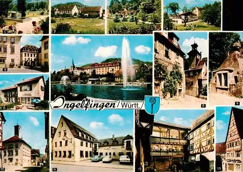 AK / Ansichtskarte 73899122 Ingelfingen Brunnen Kurpark Minigolf Festhalle Kindergarten Rathaus Schloss Hotel Muenze Gasthaeuser Altstadt Ingelfingen