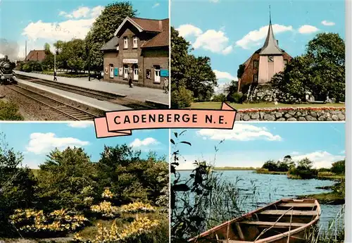 AK / Ansichtskarte  Cadenberge Eilzugstation Hamburg-Cuxhafen Kirche Landschaft Bootsliegeplatz Cadenberge